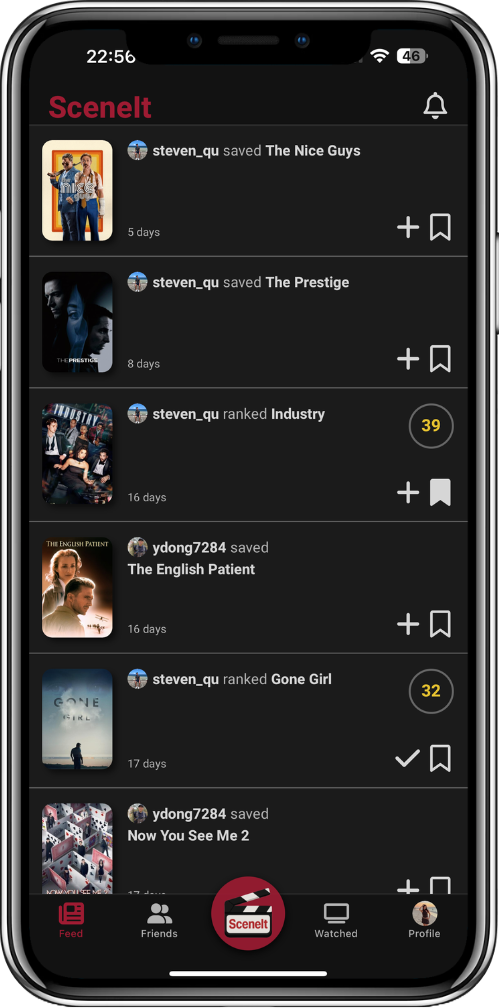 SceneIt Profile Screenshot